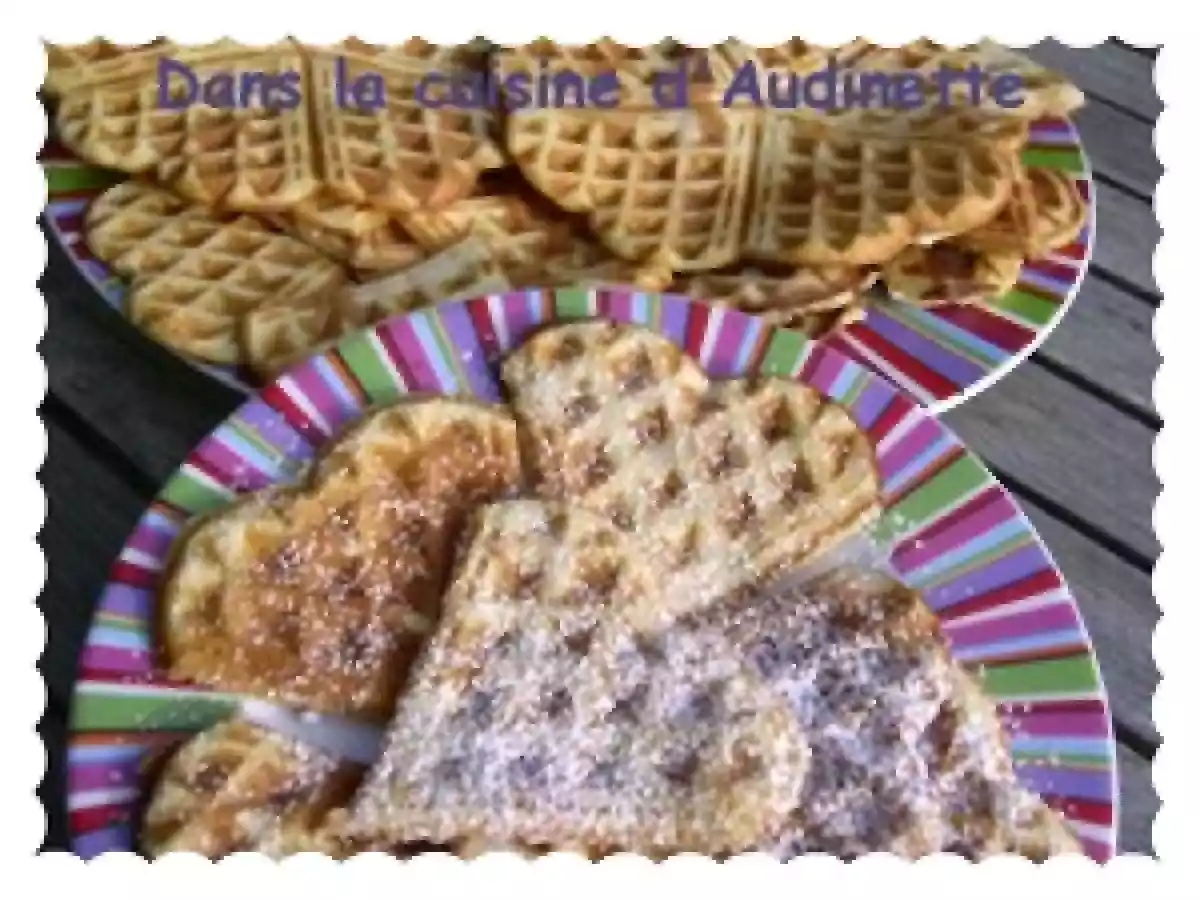 Petites gaufres en coeur