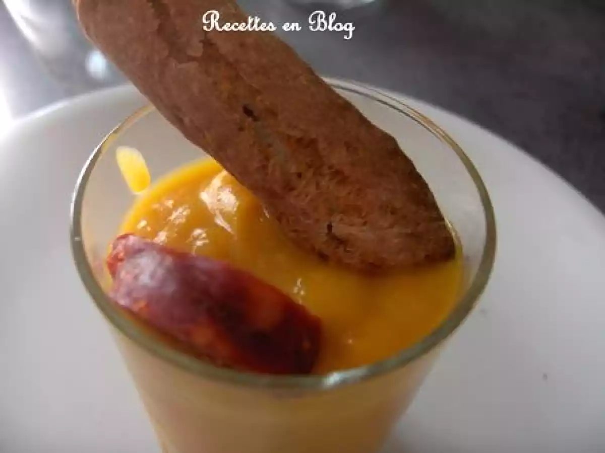 PETITES VERRINES DE POTIMARRON AU CHORIZO