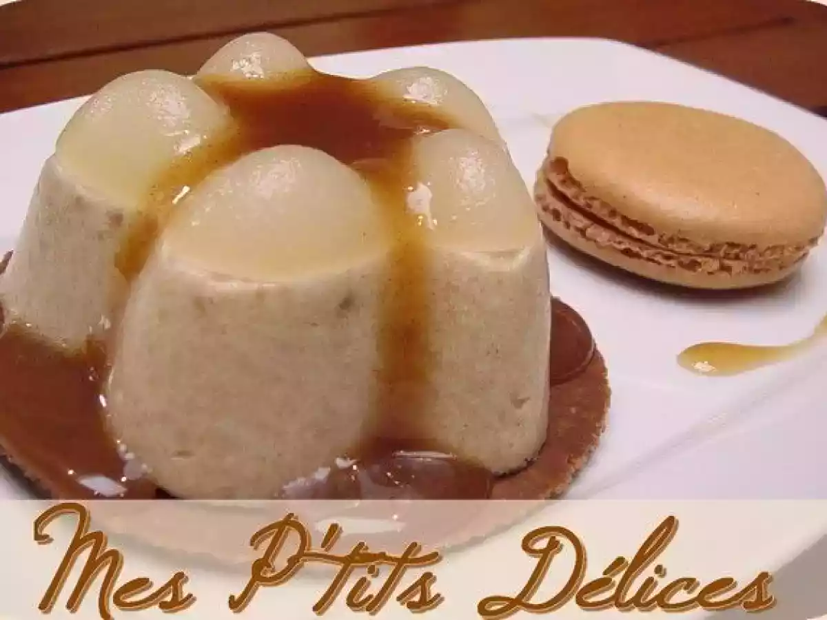 Petits bavarois poire-spéculos sur praliné feuilleté