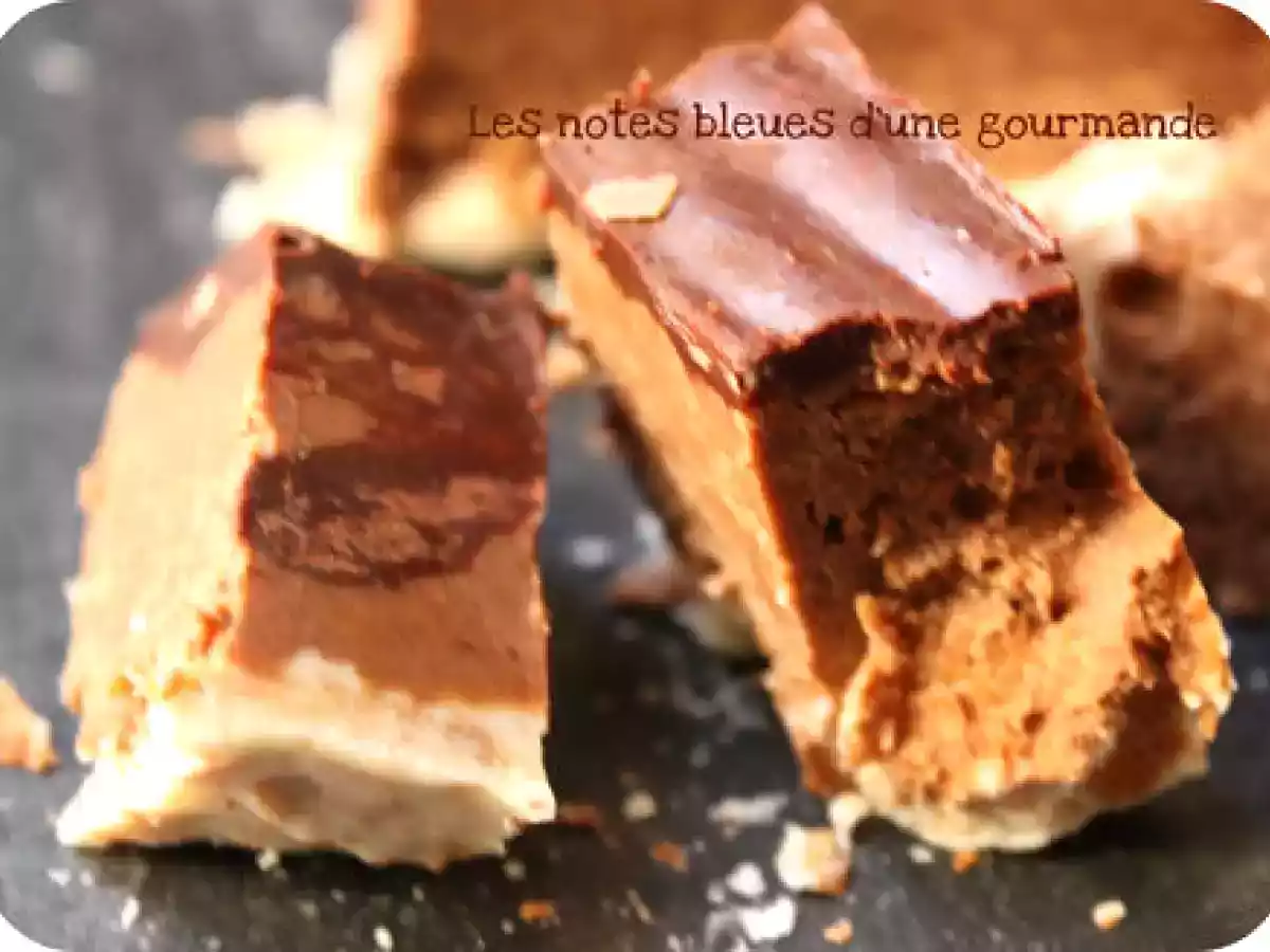 Petits carrés trois chocolats aux gavottes