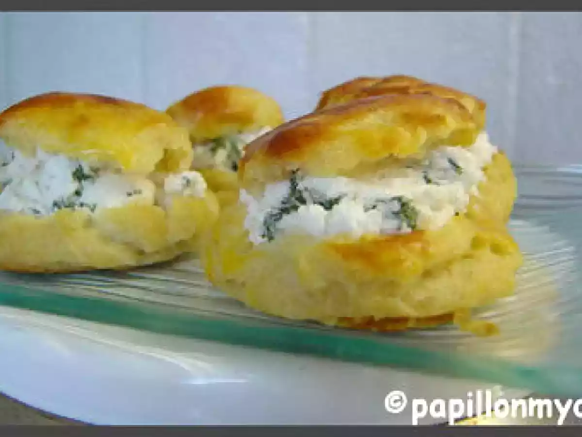 PETITS CHOUX AU FROMAGE DE CHEVRE ET HERBES (TYPE PROFITEROLES) - photo 3