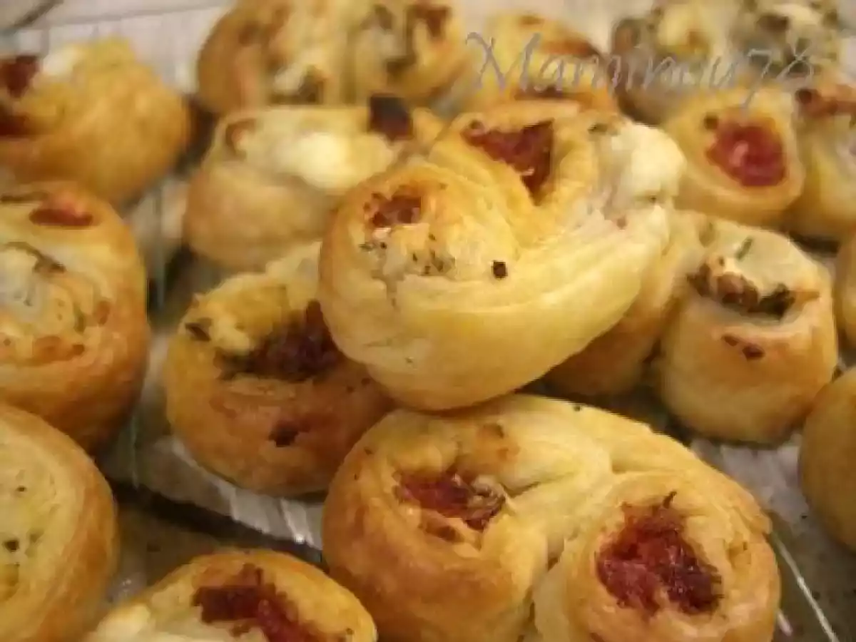 Petits feuilletés chorizo-chèvre