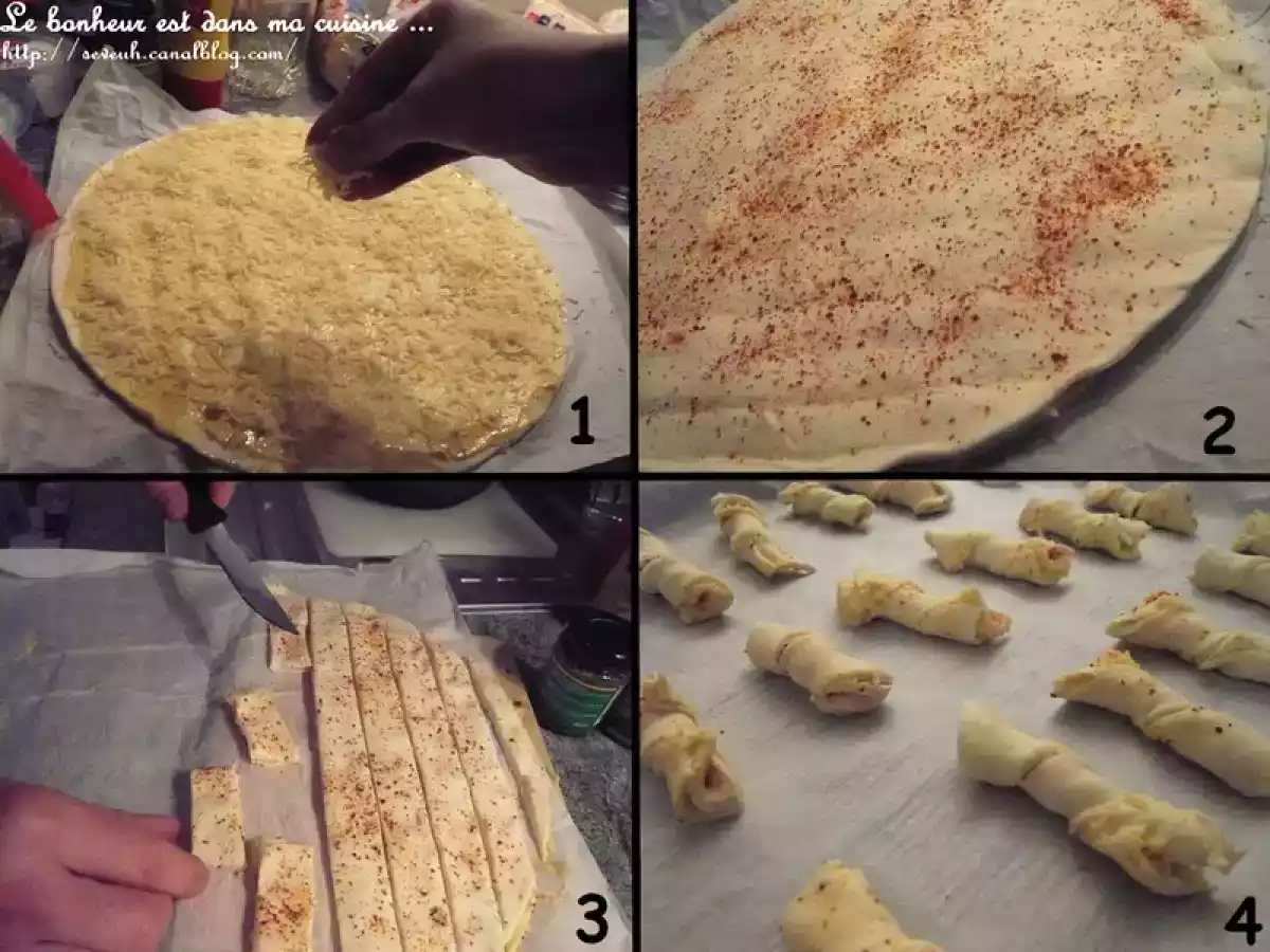Petits feuilletés torsadés, épicés au fromage - photo 2