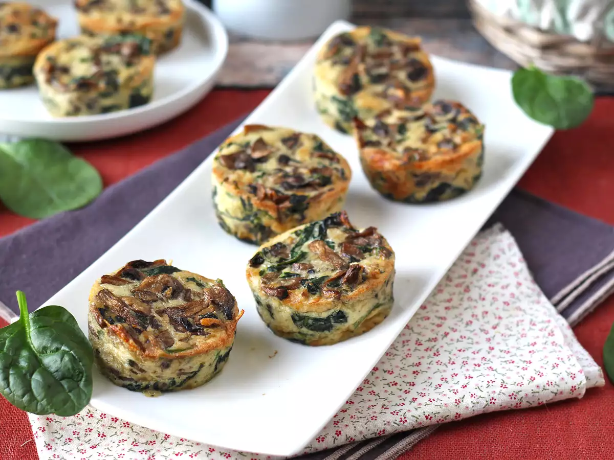 Petits flans aux épinards et aux champignons - photo 5