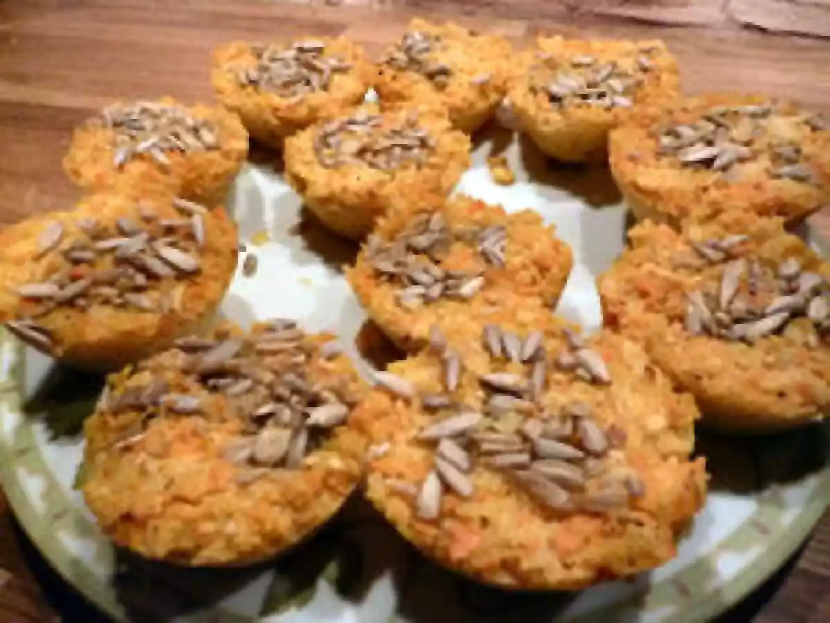 Petits flans aux flocons de pois chiches et de riz