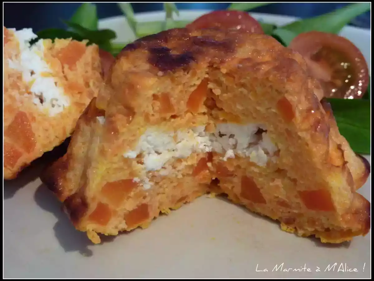 Petits Flans de Carotte au Cumin, Coeur de Chèvre