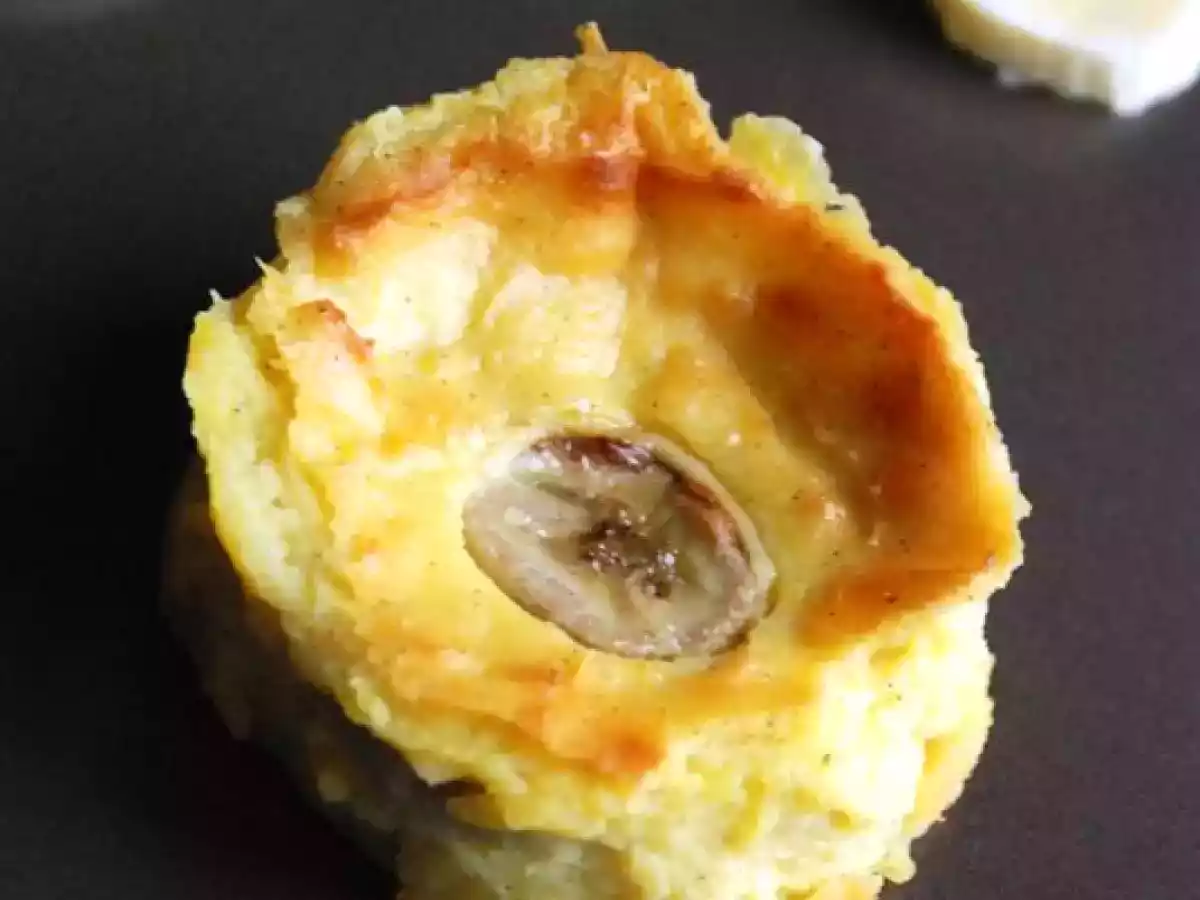 Petits flans des îles, rhum, vanille, banane