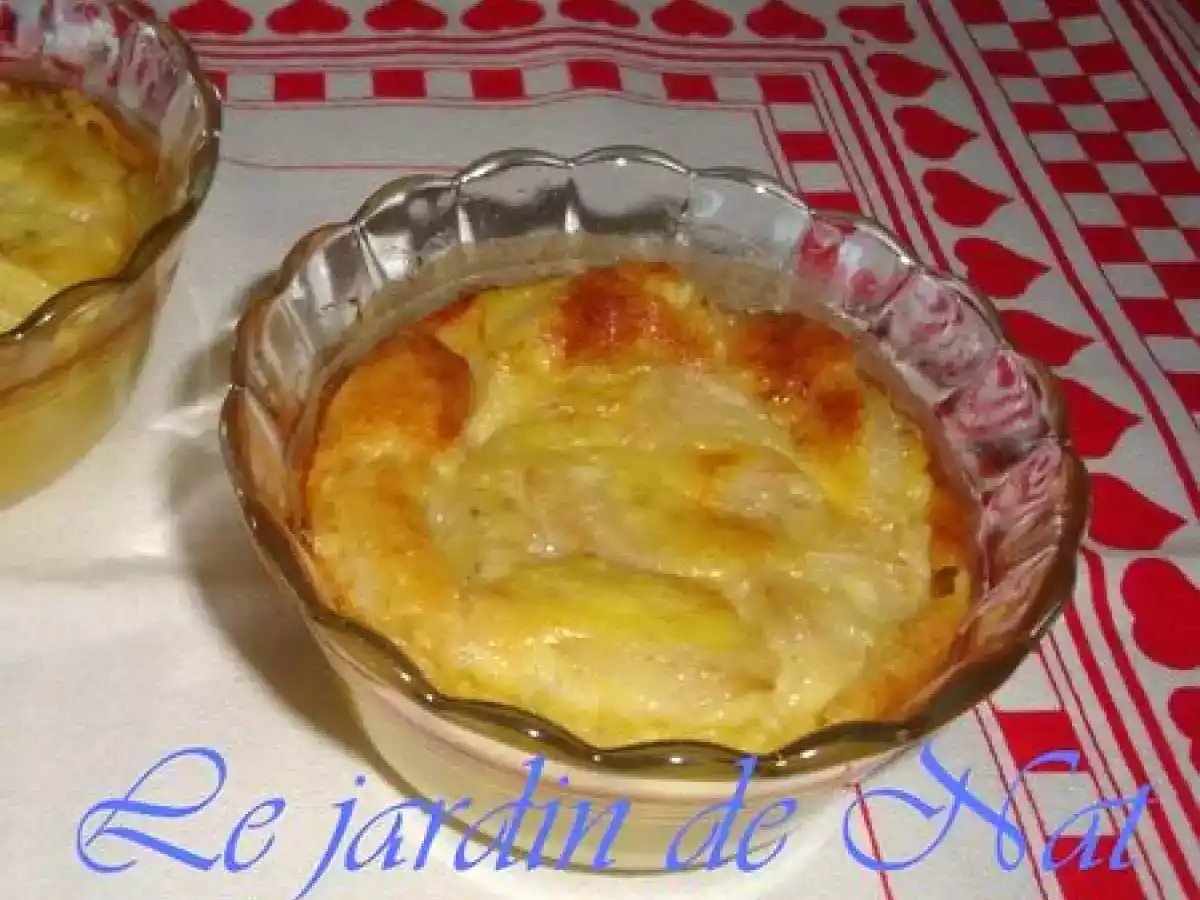 Petits flans roquefort et poire