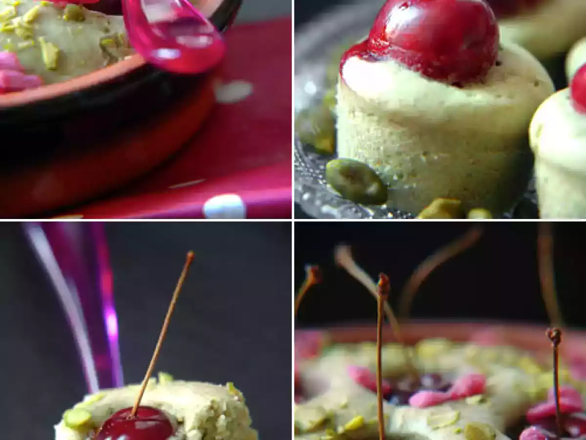 Petits fours pistache cerise