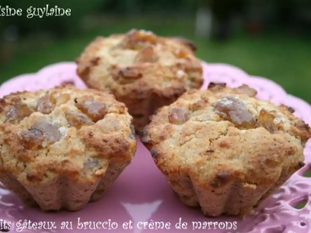 Petits gâteaux à la farine de chataîgne, au bruccio et à la crème de marrons