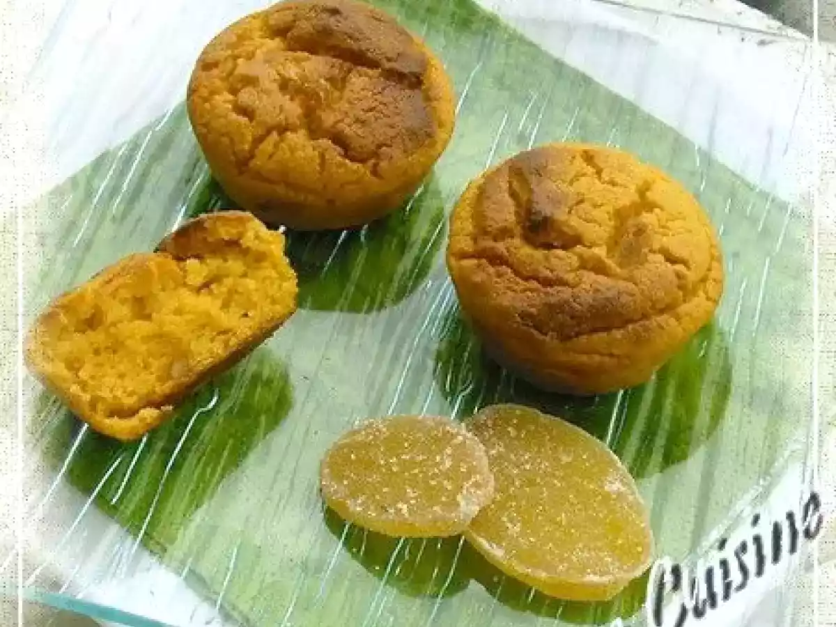 Petits gâteaux à la patate douce et au gingembre confit