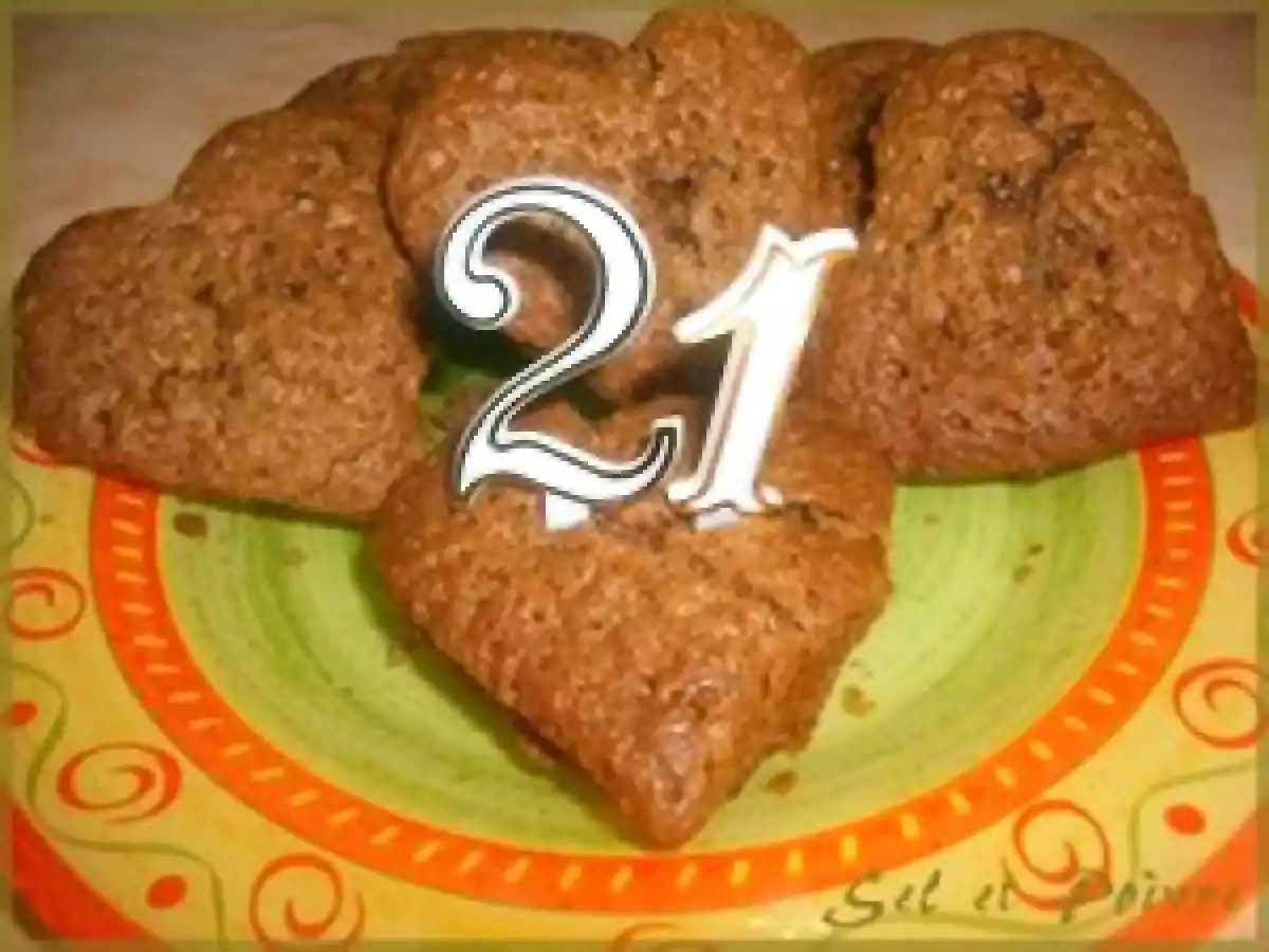 Petits gâteaux en forme de coeur au chocolat