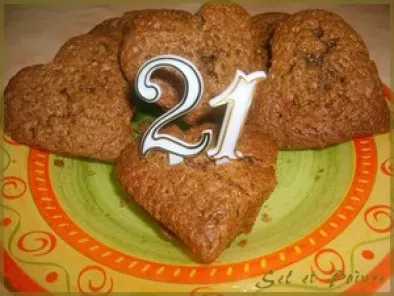 Petits gâteaux en forme de coeur au chocolat