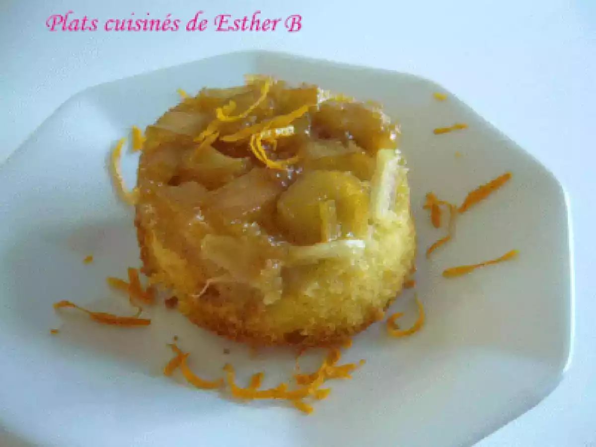 Petits gâteaux renversés à la rhubarbe et à l'orange