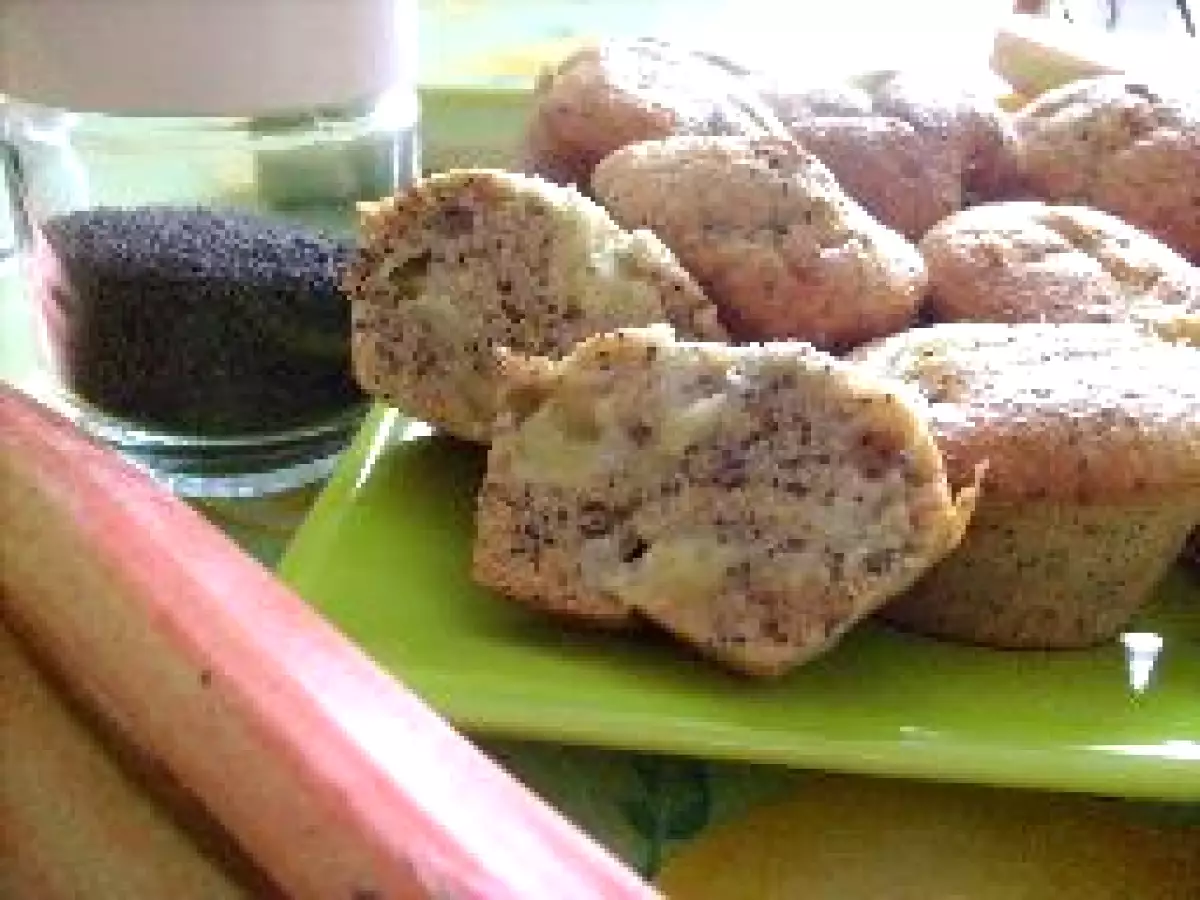 Petits Gâteaux Rhubarbe avec ou sans Pavot