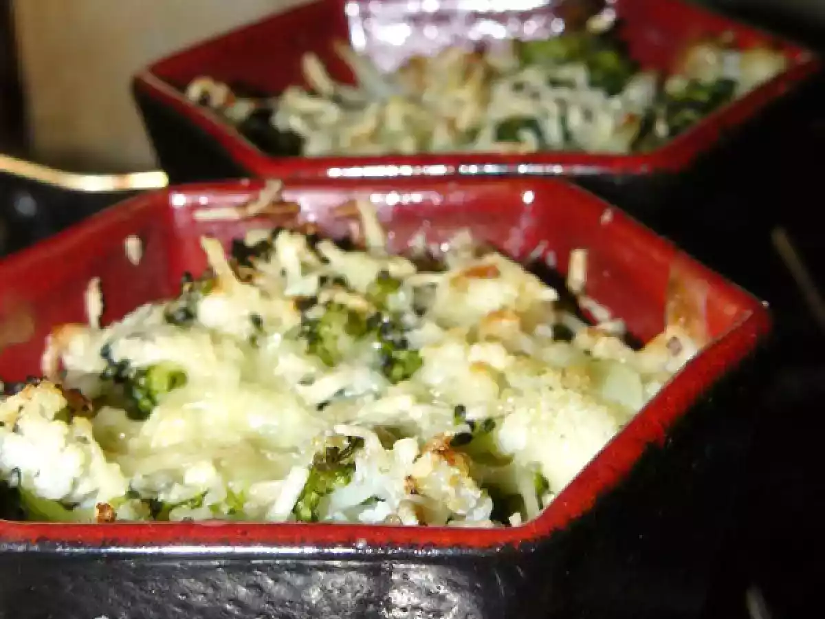 Petits gratins brocolis et chou-fleur