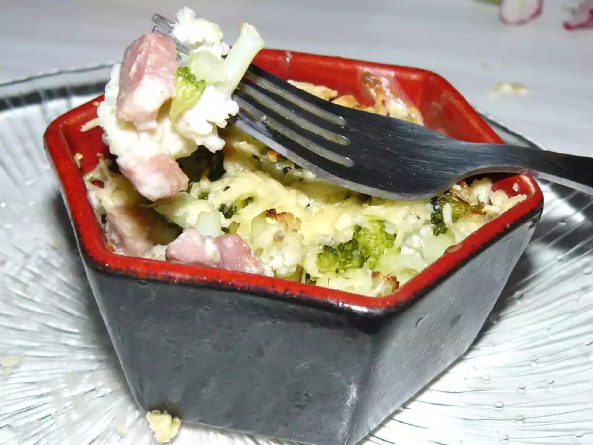 Petits gratins brocolis et chou-fleur - photo 2