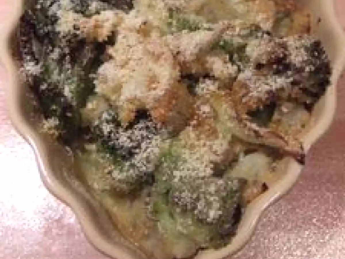 Petits gratins de choux fleur & brocolis à la béchamel au curry