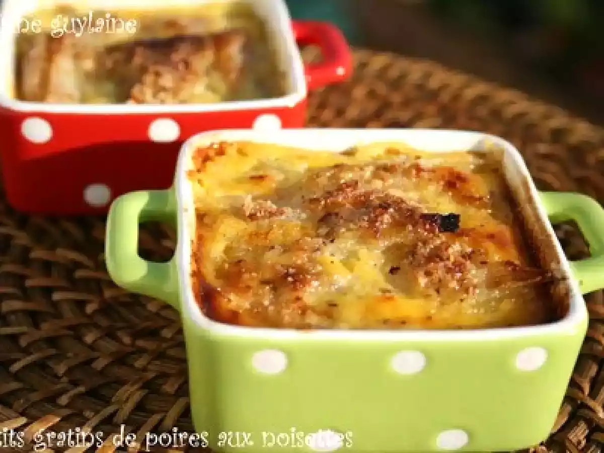 Petits gratins de poires aux noisettes