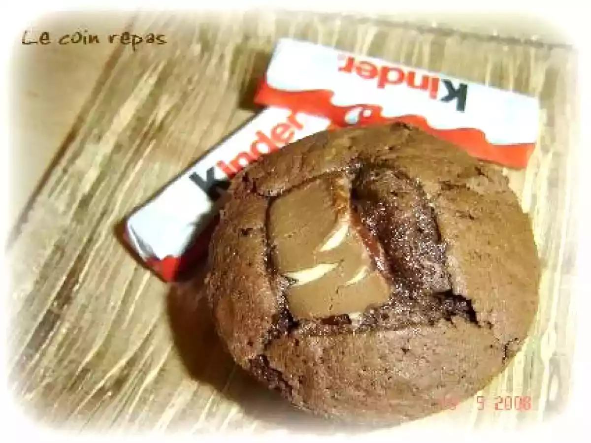Petits moelleux chocolat au coeur de kinder