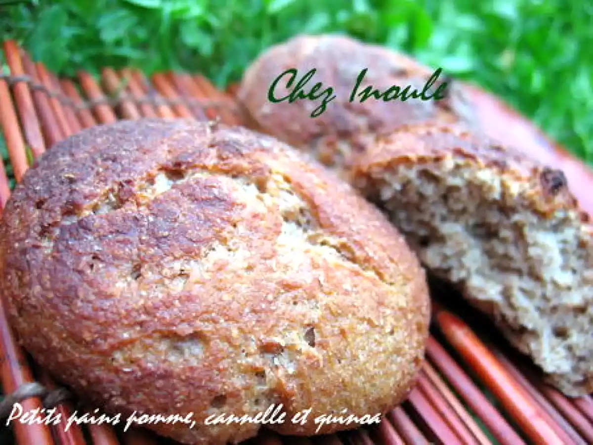 Petits pains aux pommes, cannelle et quinoa