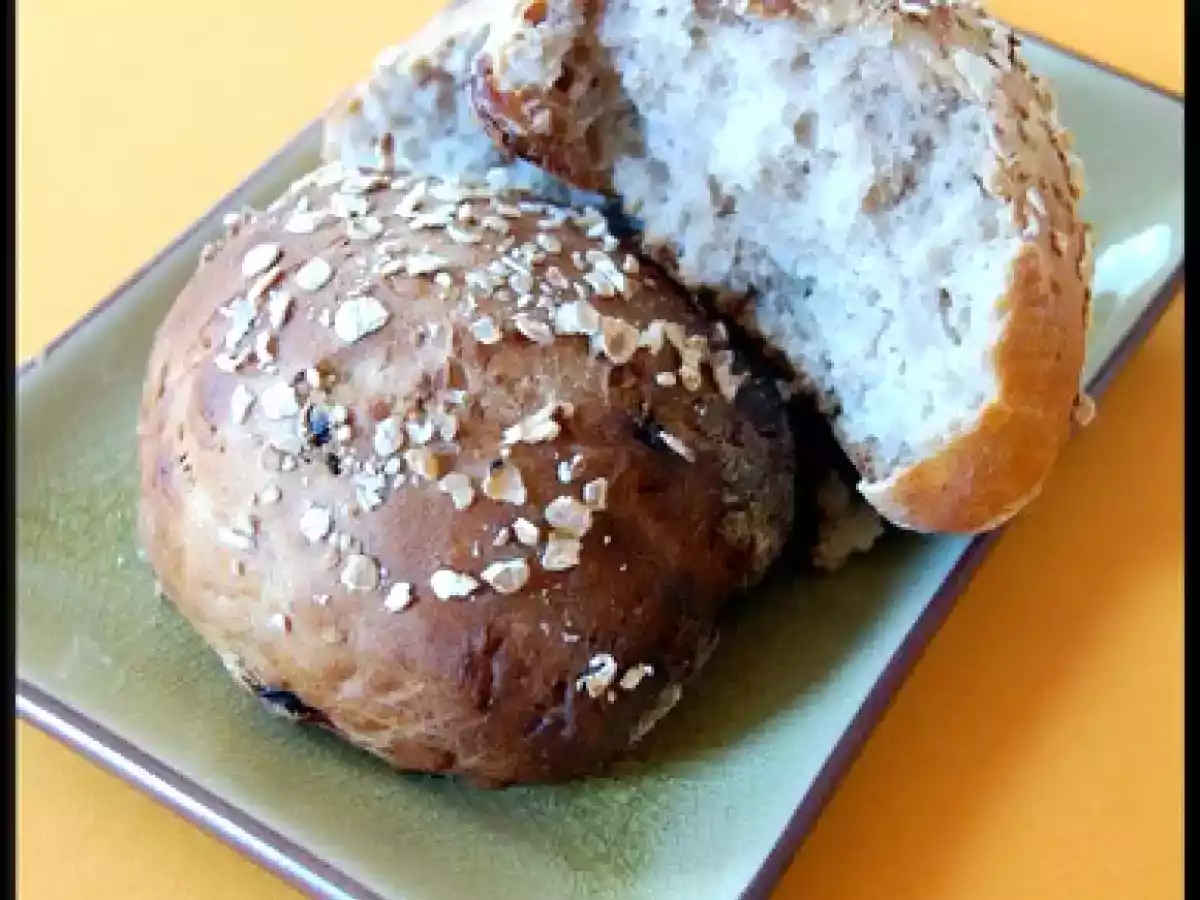 Petits pains châtaigne à l'avoine et aux raisins