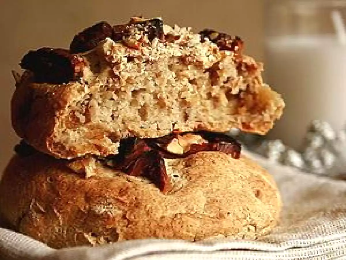 Petits pains de Noël, Figues et noisettes à la farine de chataîgne sans gluten - photo 2
