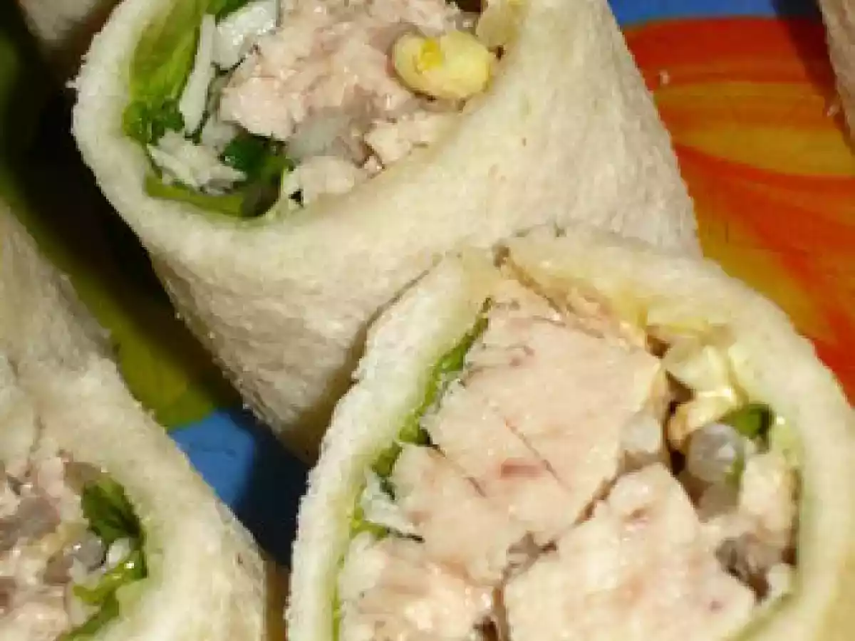 Petits roulés sympas au thon et mayo-wasabi