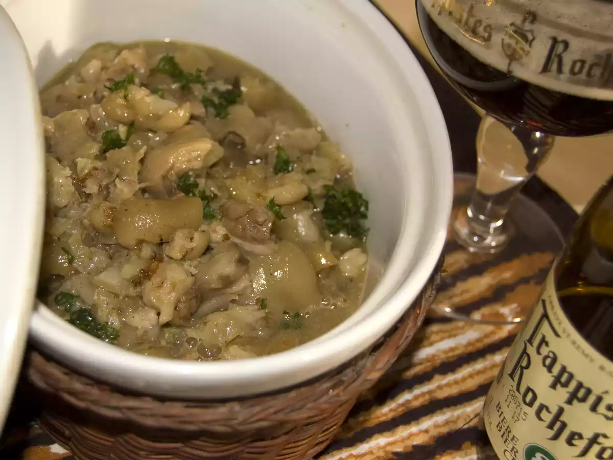Pied de porc à la trappiste de Rochefort