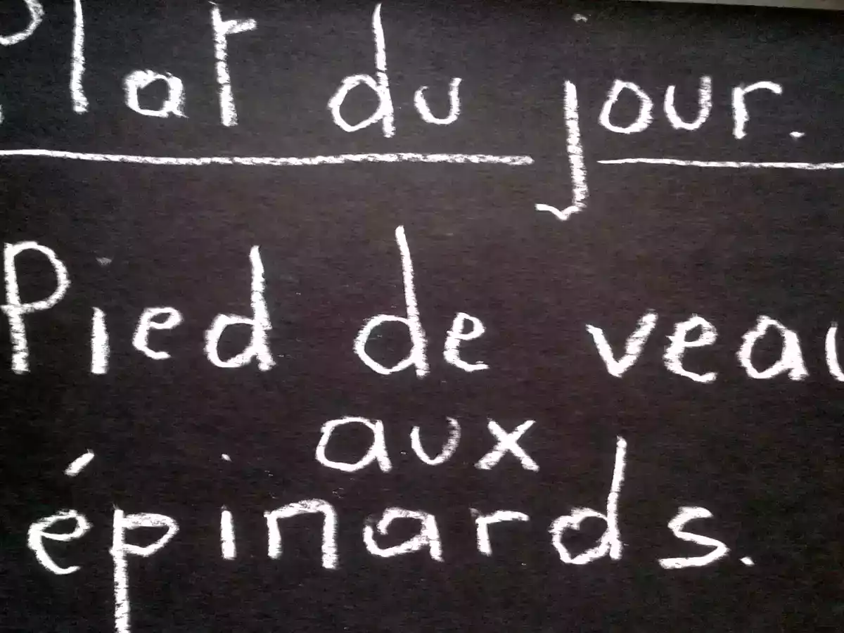 Pied de veau aux épinards