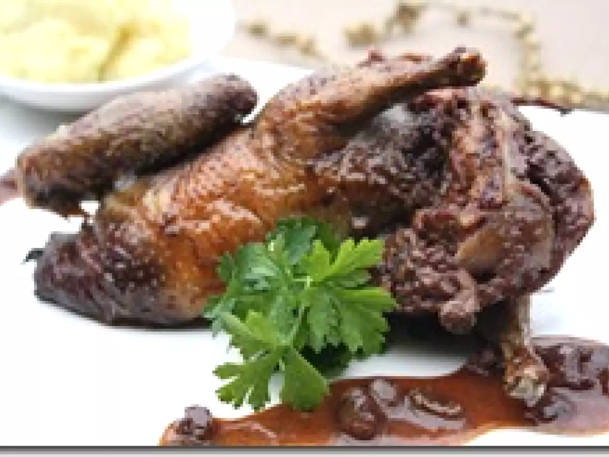 Pigeon Farci au Foie Gras et Stollen, Sauce Porto aux Raisins - photo 3