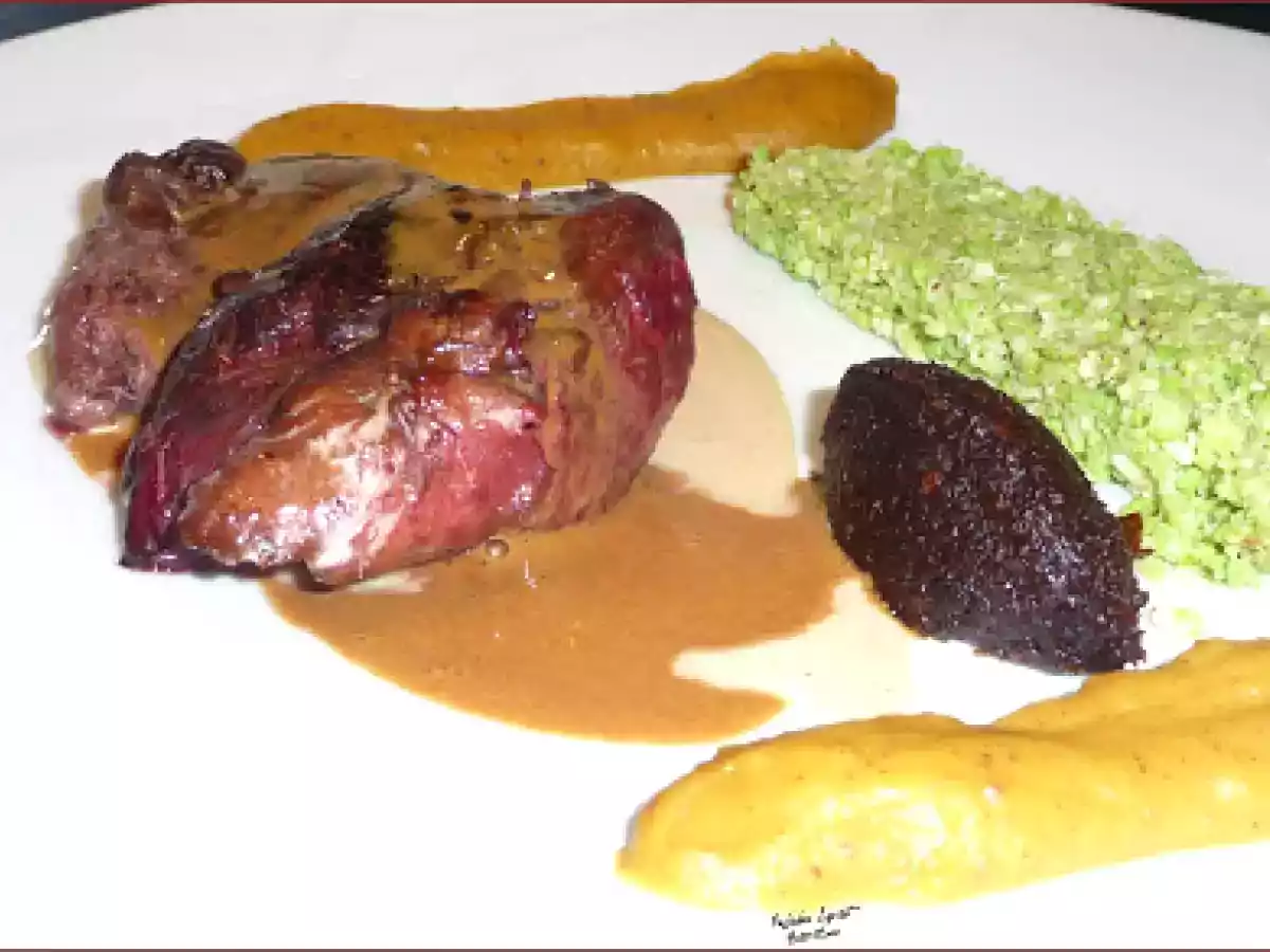 Pigeon Sauce aux Figues & Emulsion Café