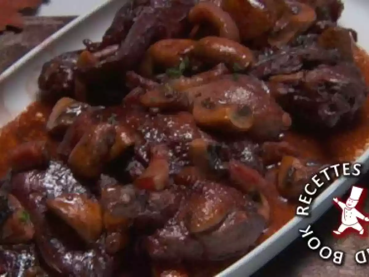 Pilons de poulet façon coq au vin