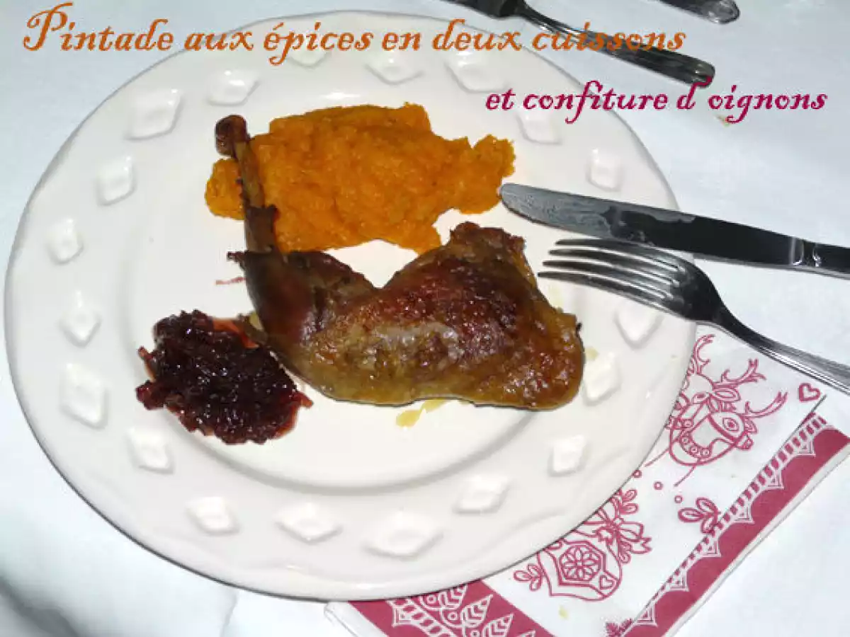 Pintade aux épices deux cuissons