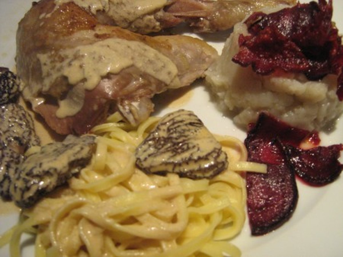 Recette de pintade aux morilles et vin jaune