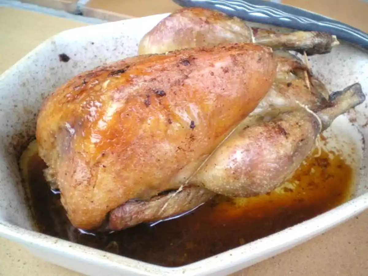 Pintade fourrée au p'tits suisses