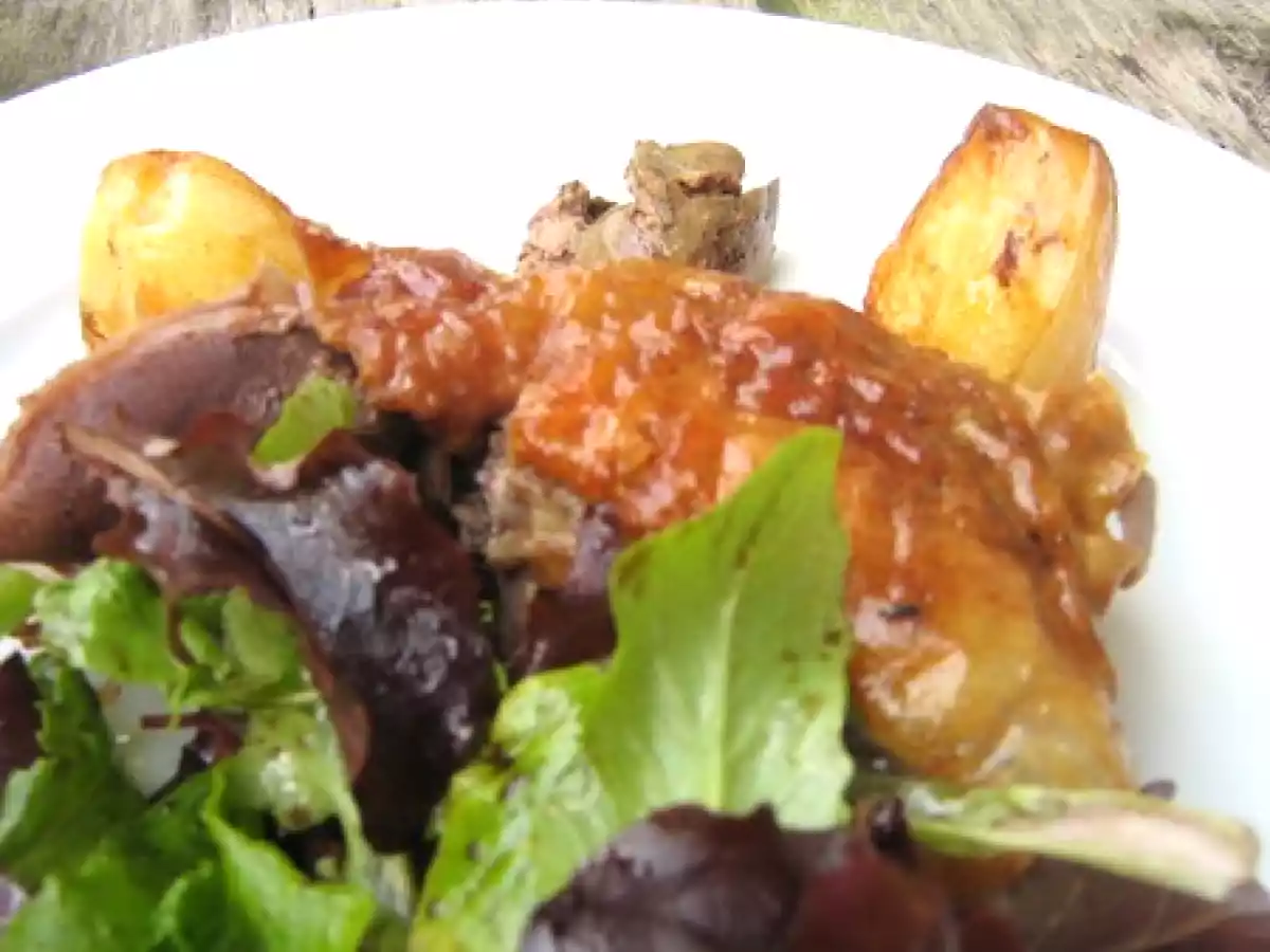 Pintade rôtie à la vanille