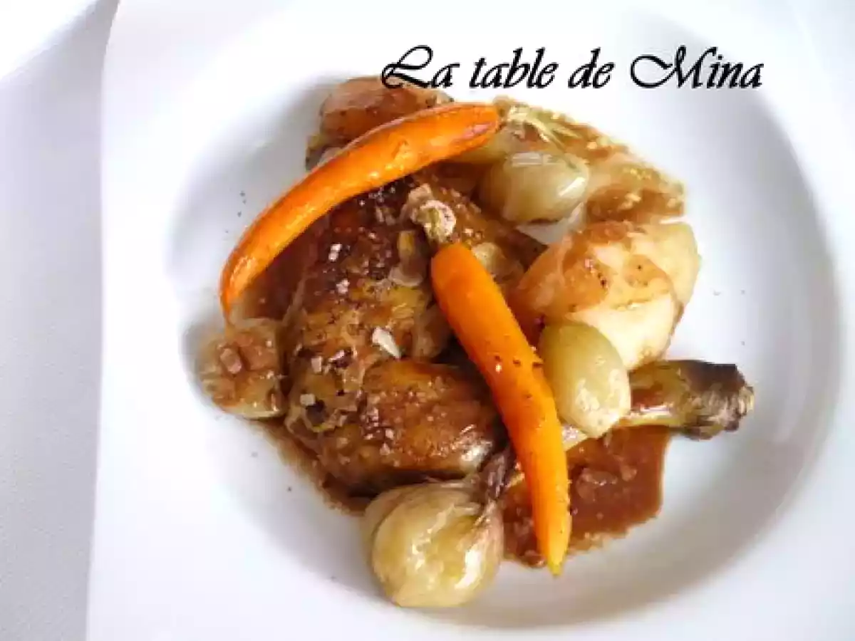 Pintades aux poires à l'espagnole, à la mijoteuse