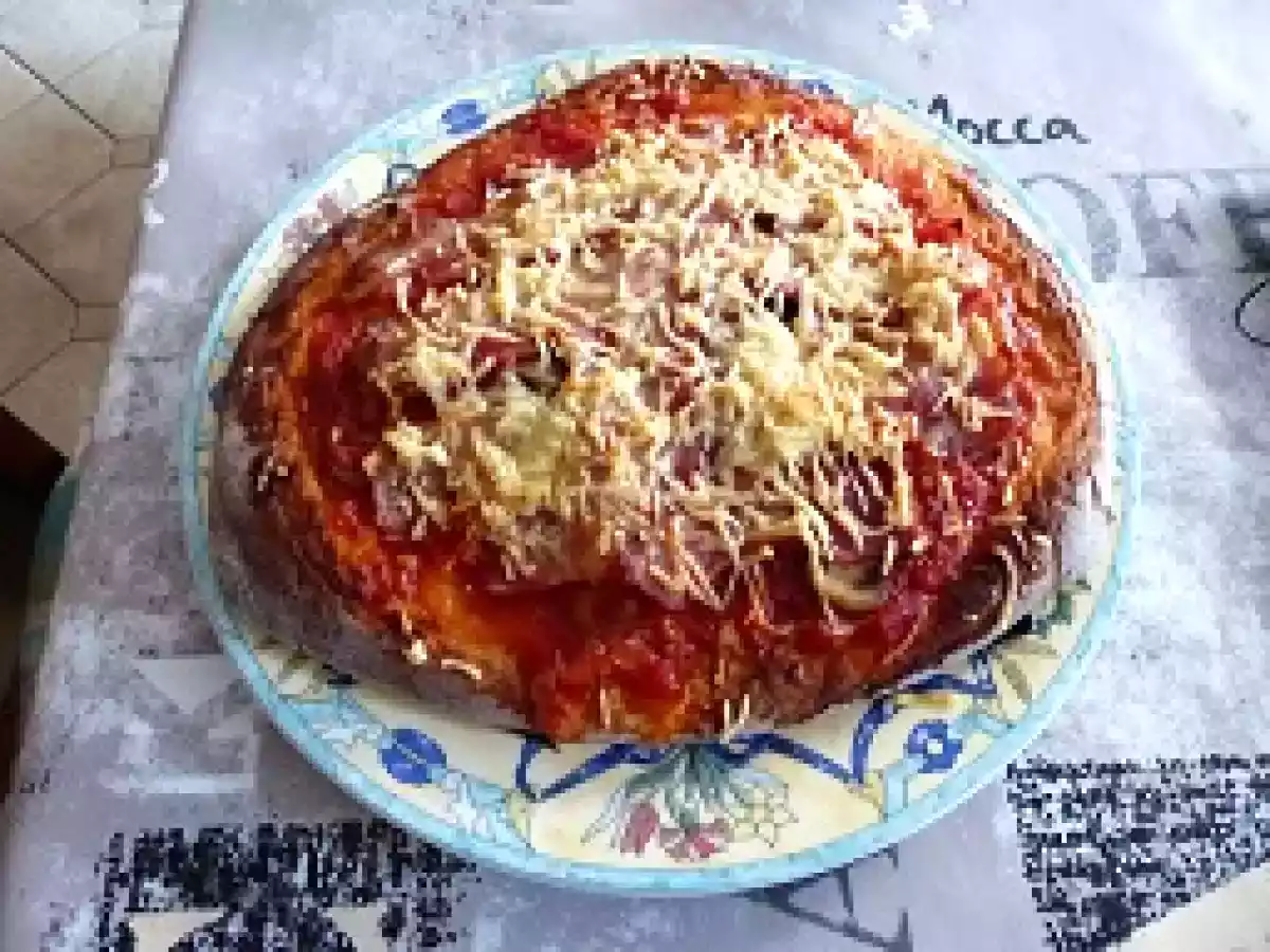Pizza à la farine de pois chiches et herbes de Provence