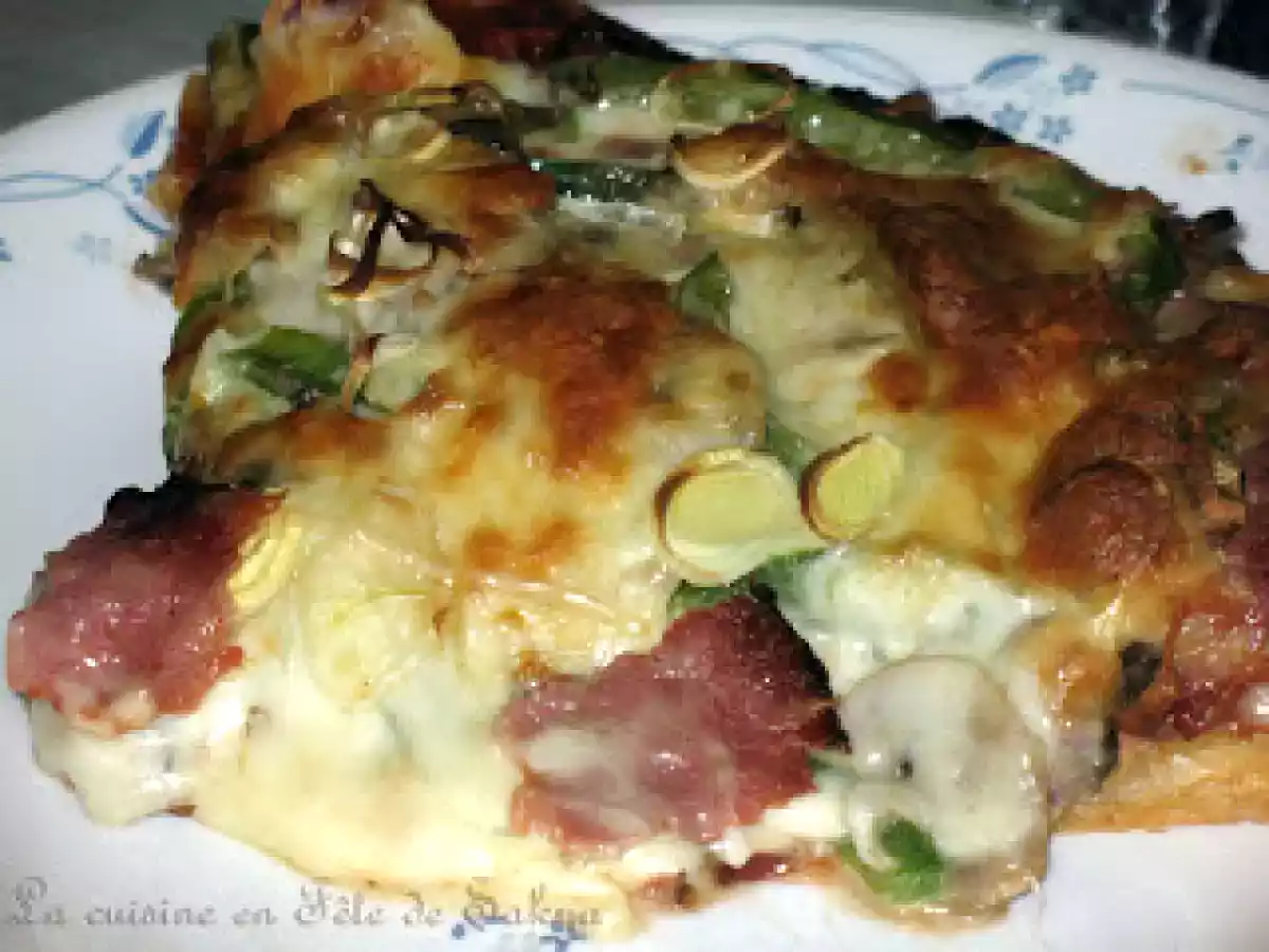 Pizza au boeuf fumé ( Smoked Meat ) et au poireau - photo 2
