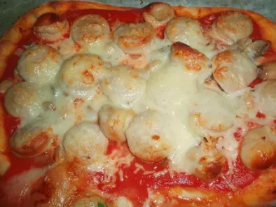 Pizza au boudin blanc