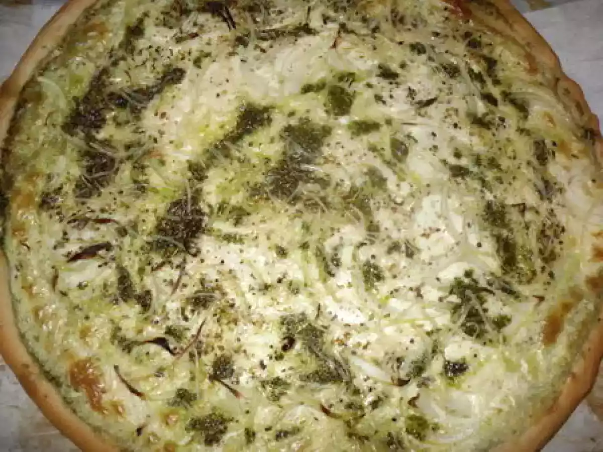 PIZZA AU MASCARPONE ET PESTO