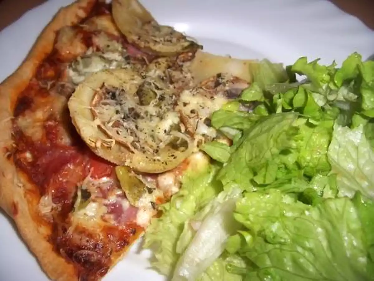 Pizza aux coeurs d'artichaut et champignons - photo 3