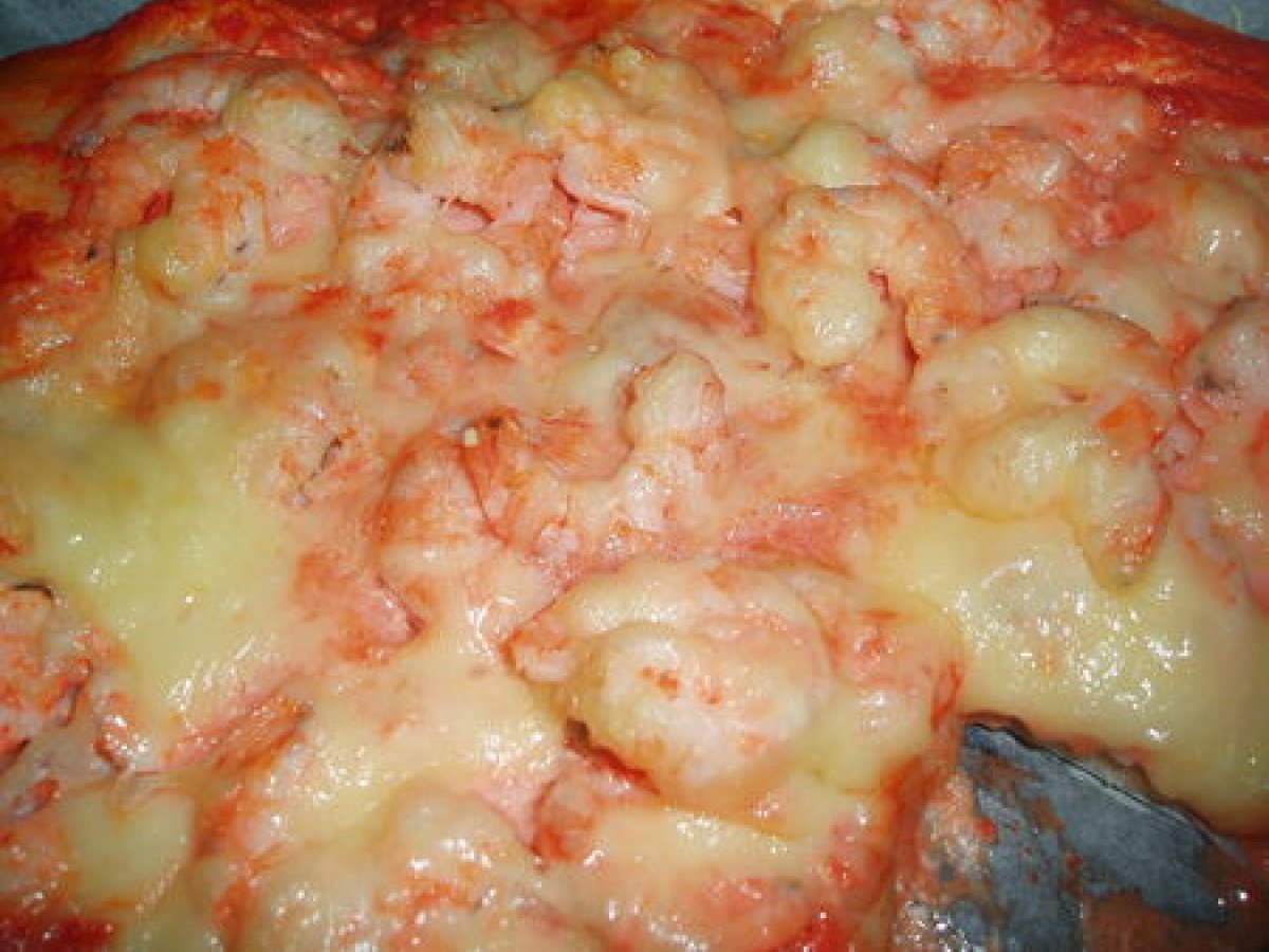 Pizza aux crevettes