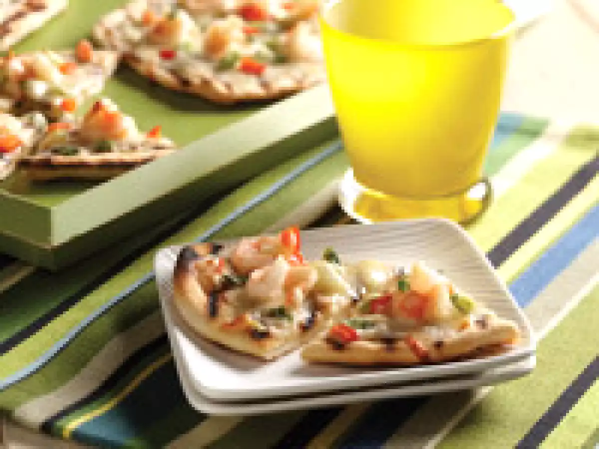 Pizza aux crevettes Alfredo