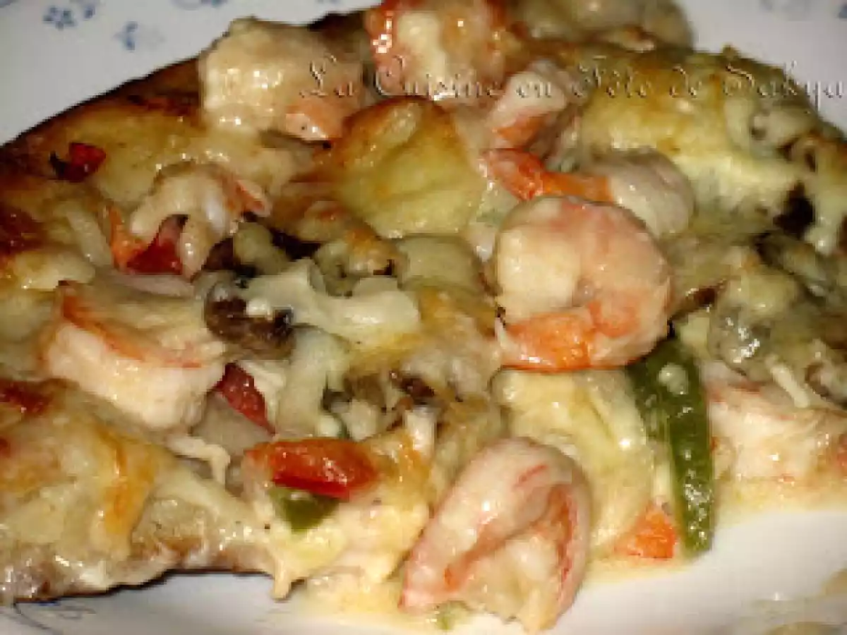 Pizza aux Crevettes et aux Légumes, délicieuse pâte à pizza à la bière MAP - photo 2