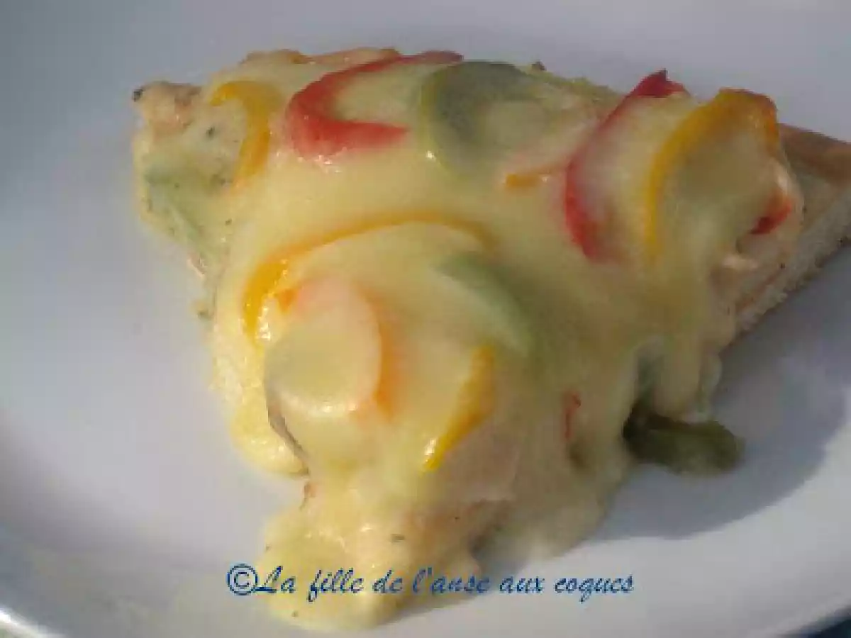 PIZZA AUX CREVETTES ET LÉGUMES