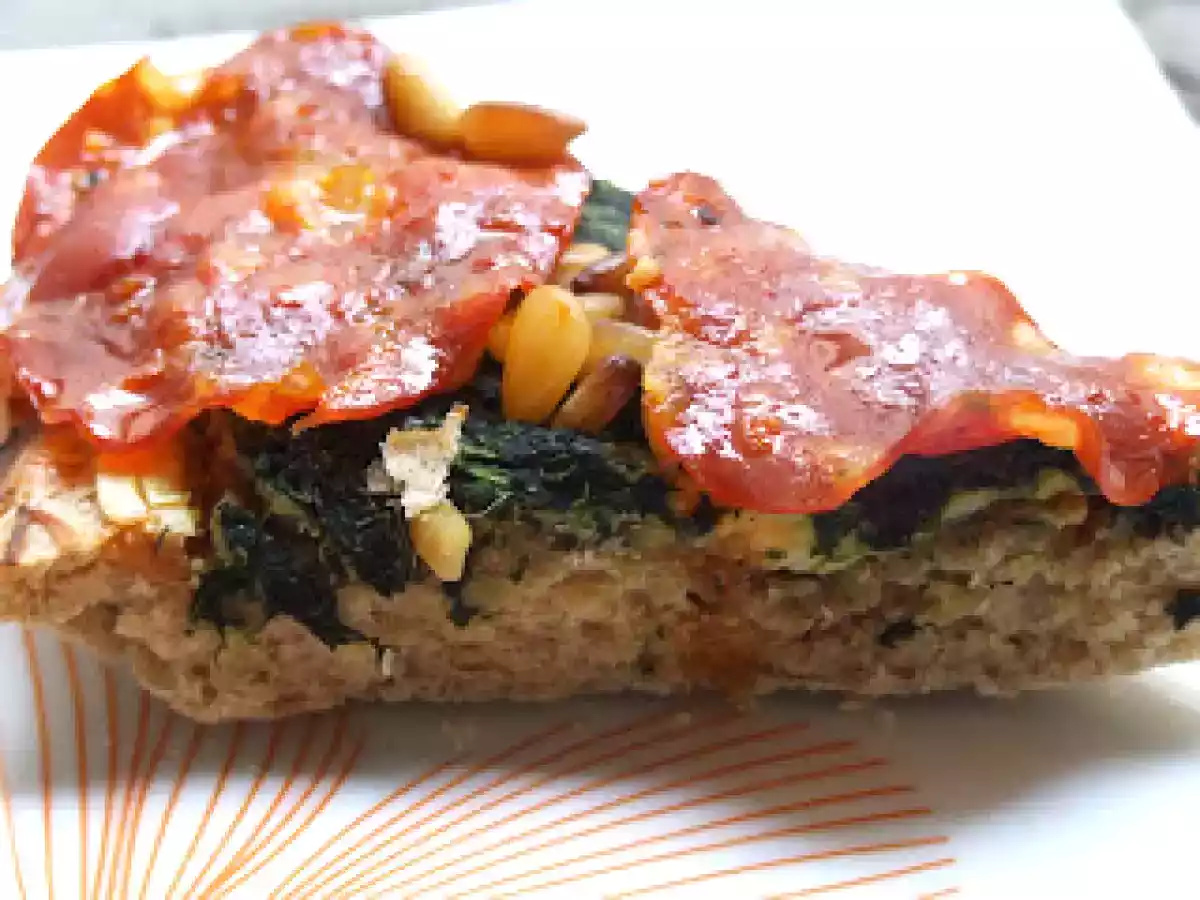 Pizza aux épinards et chorizo