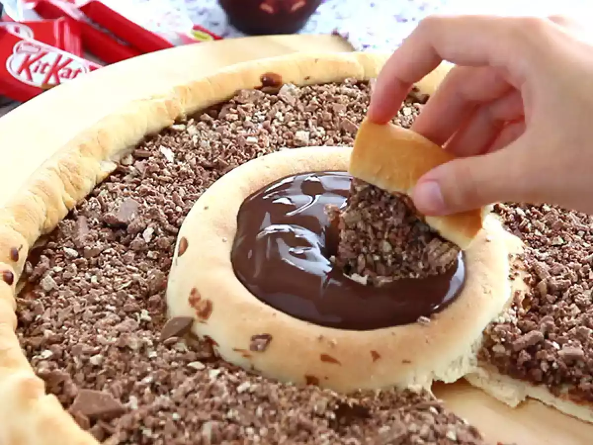 Pizza aux Kit Kat et yaourt Danette au chocolat - photo 2