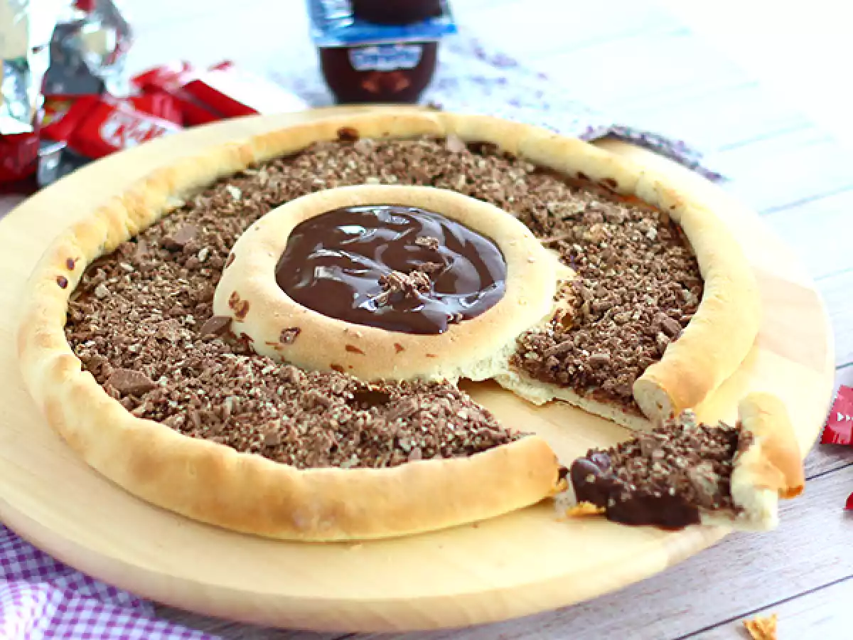 Pizza aux Kit Kat et yaourt Danette au chocolat - photo 4